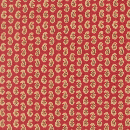 Le Jardin Rouge Campanule Paisley Rouge M3615711 by French General for Moda Fabrics (Sold in 25cm increments)