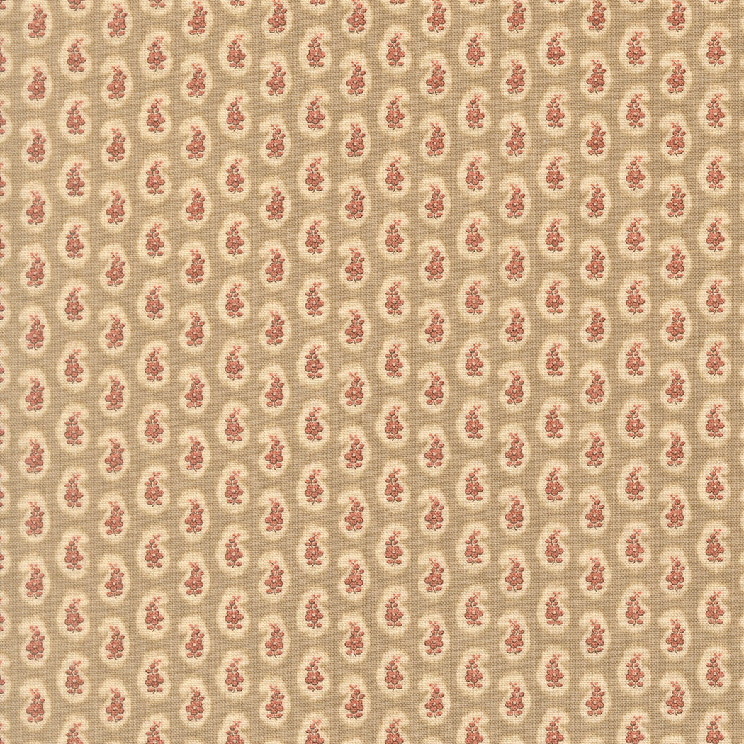 Le Jardin Rouge Campanule Paisley Roche M3615713 by French General for Moda Fabrics (Sold in 25cm increments)