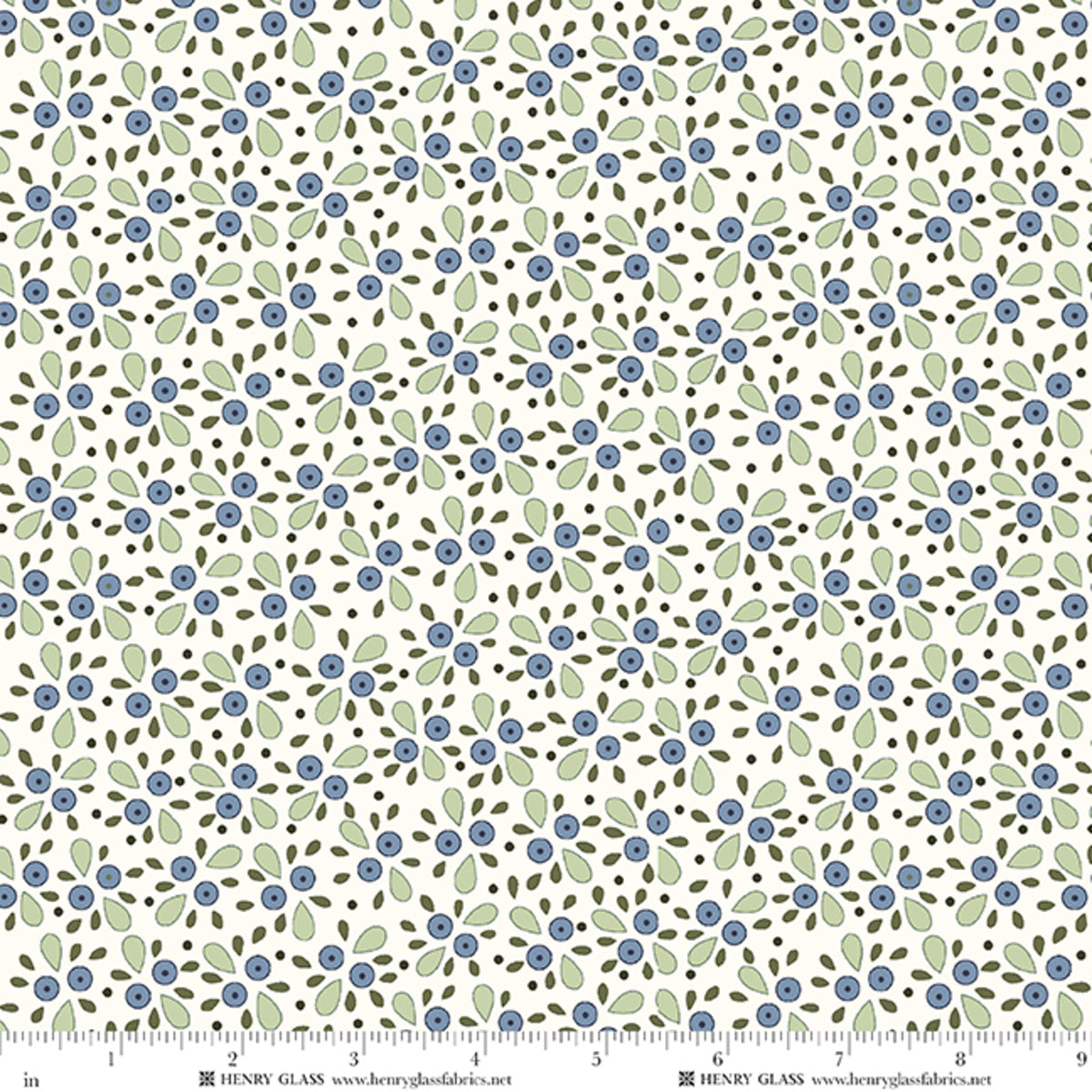 Wildflowers Forget Me Nots Cream 3671-44 by Gail Pan for Henry Glass Fabrics (sold in 25cm increments)