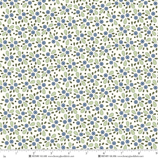 Wildflowers Forget Me Nots Cream 3671-44 by Gail Pan for Henry Glass Fabrics (sold in 25cm increments)