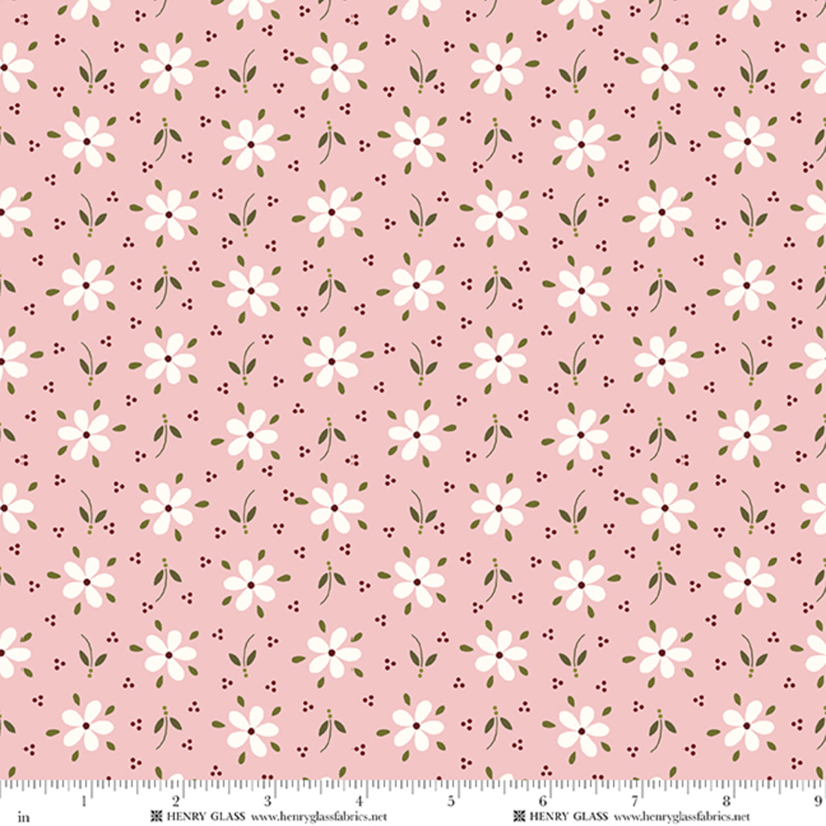 Wildflowers Daisy Pink 3672-22 by Gail Pan for Henry Glass Fabrics (sold in 25cm increments)