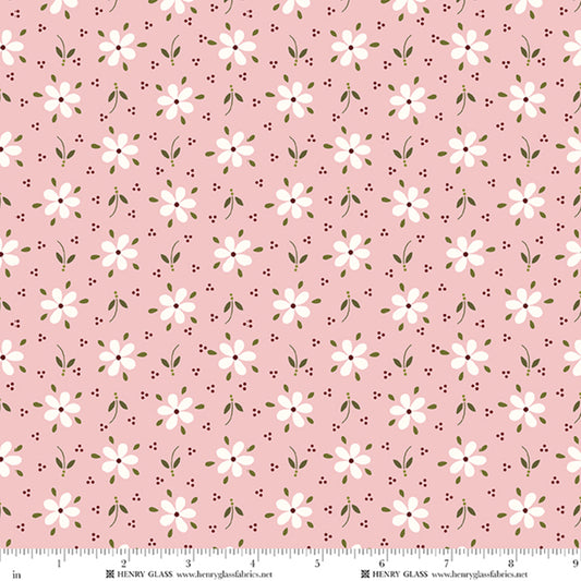 Wildflowers Daisy Pink 3672-22 by Gail Pan for Henry Glass Fabrics (sold in 25cm increments)