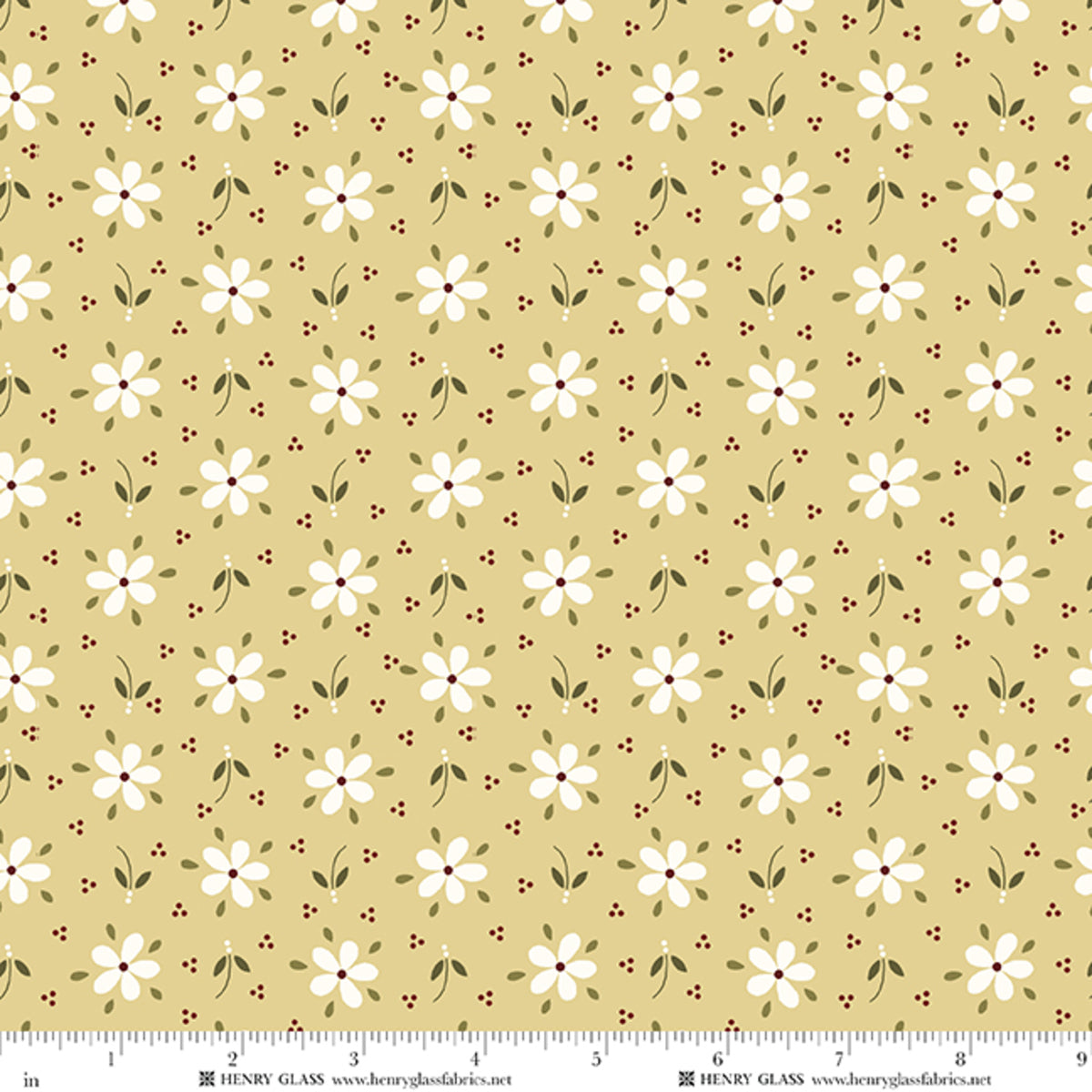 Wildflowers Daisy Yellow 3672-33 by Gail Pan for Henry Glass Fabrics (sold in 25cm increments)