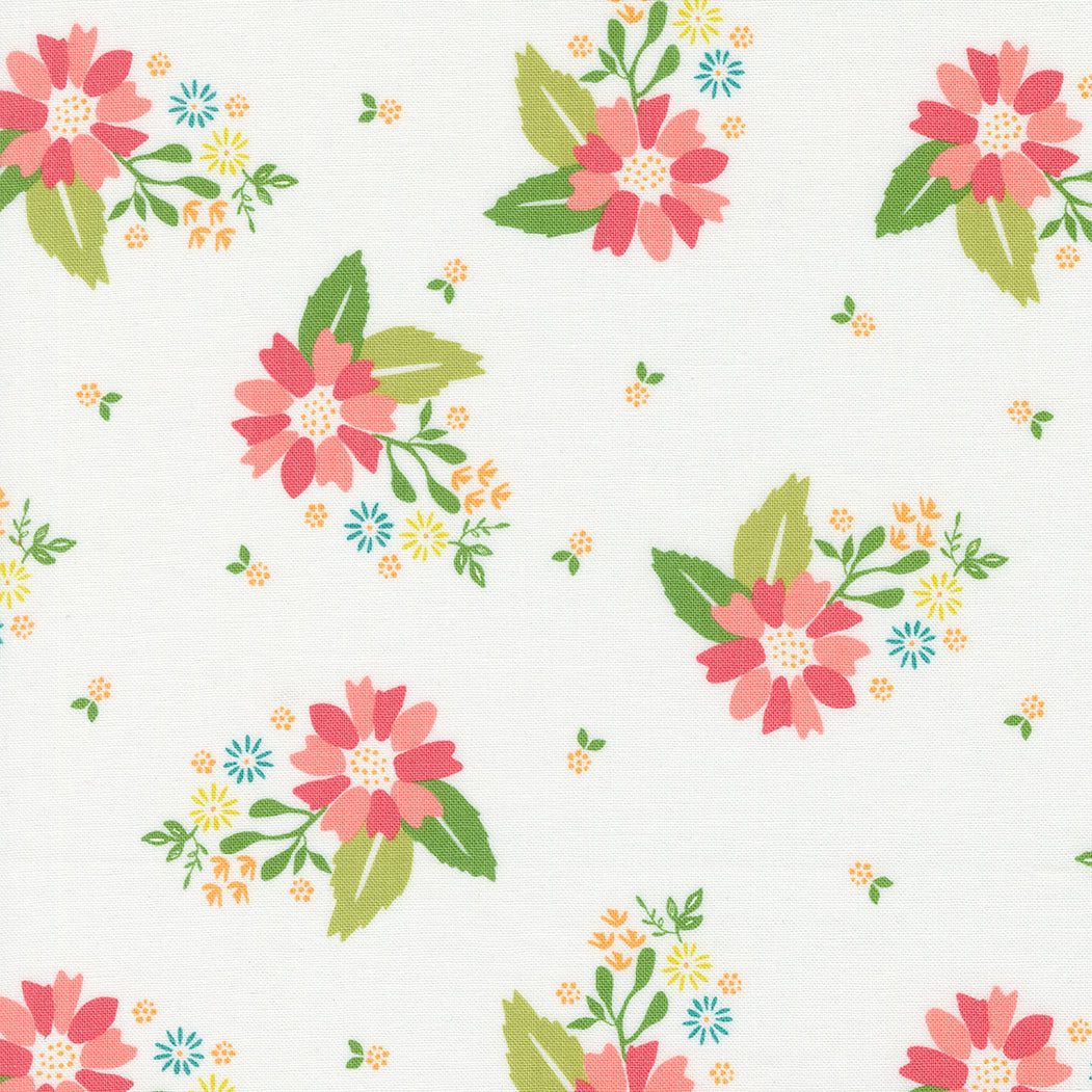 Strawberry Lemonade Floral Cloud M3767111 from Sherri & Chelsi for Moda Fabrics (sold in 25cm increments)