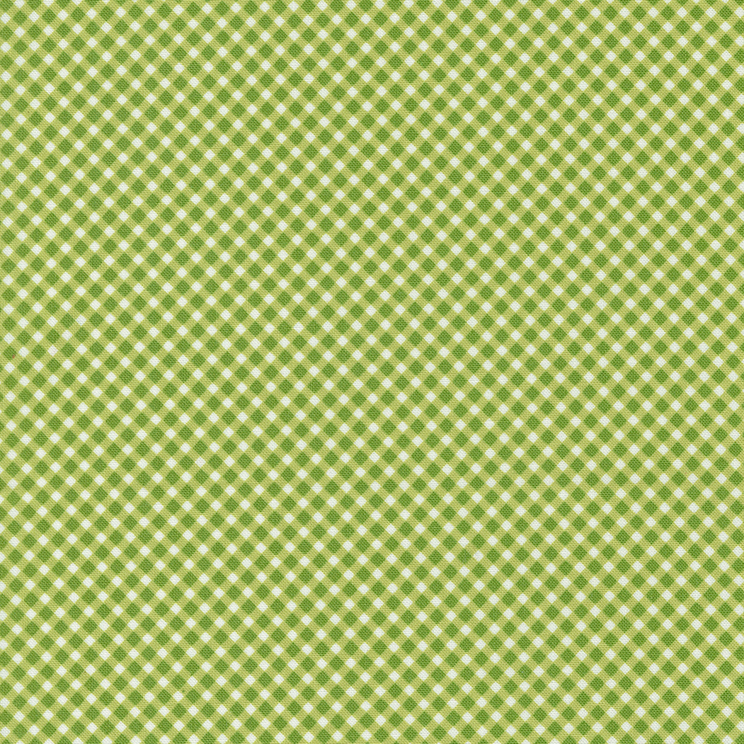 Strawberry Lemonade Gingham Check Lime M376719 from Sherri & Chelsi for Moda Fabrics (sold in 25cm increments)