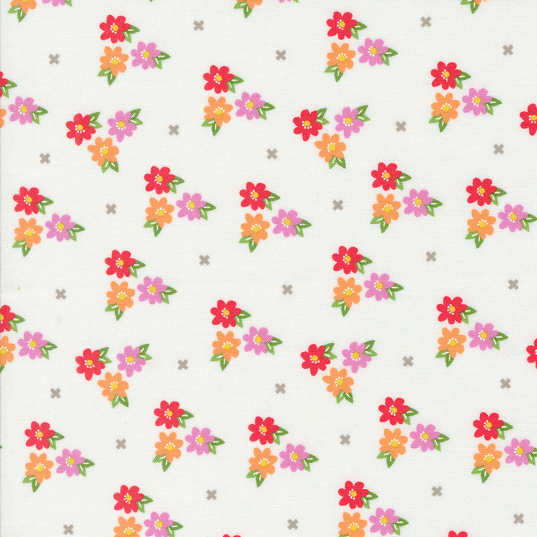 Laguna Sunrise Morning Glory Off White M3768211 by Sherri and Chelsi for Moda Fabrics (sold in 25cm increments)