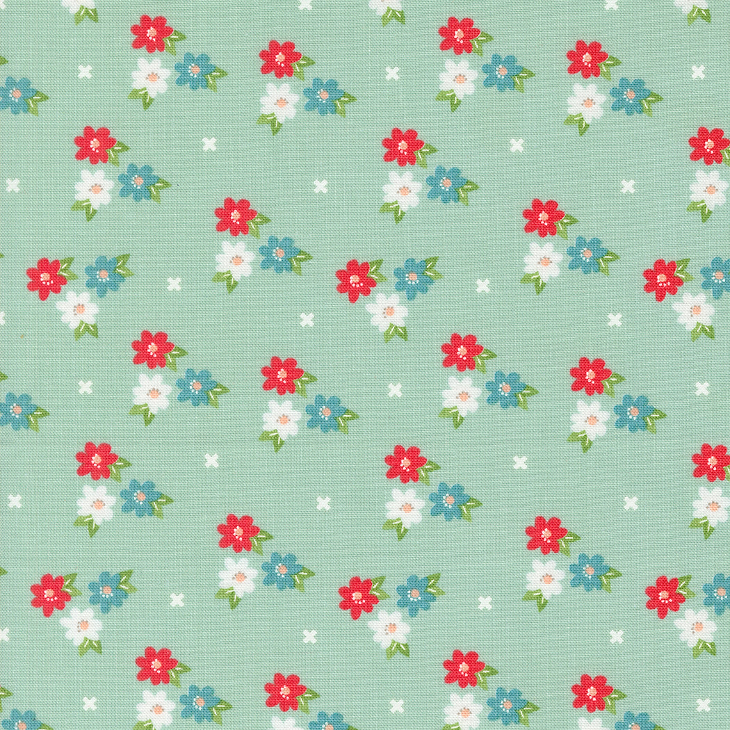 Laguna Sunrise Morning Glory Sky M3768215 by Sherri and Chelsi for Moda Fabrics (sold in 25cm increments)