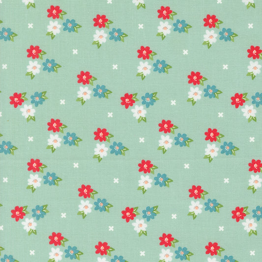 Laguna Sunrise Morning Glory Sky M3768215 by Sherri and Chelsi for Moda Fabrics (sold in 25cm increments)