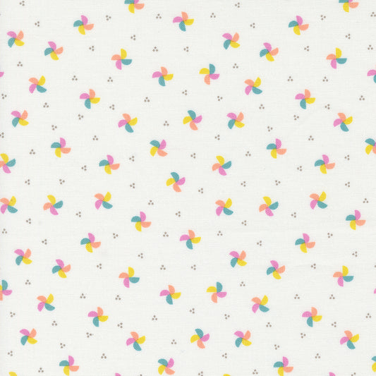 Laguna Sunrise Pinwheel Off White M3768411 by Sherri and Chelsi for Moda Fabrics (sold in 25cm increments)