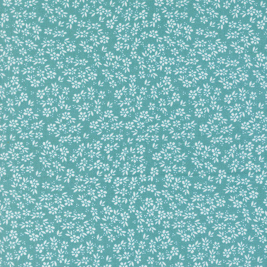 Laguna Sunrise Harbour Teal M3768518 by Sherri and Chelsi for Moda Fabrics (sold in 25cm increments)