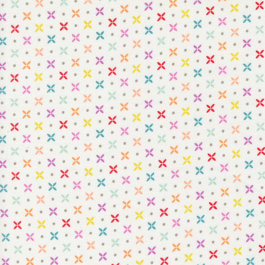 Laguna Sunrise Orange Peel Off White M3768611 by Sherri and Chelsi for Moda Fabrics (sold in 25cm increments)