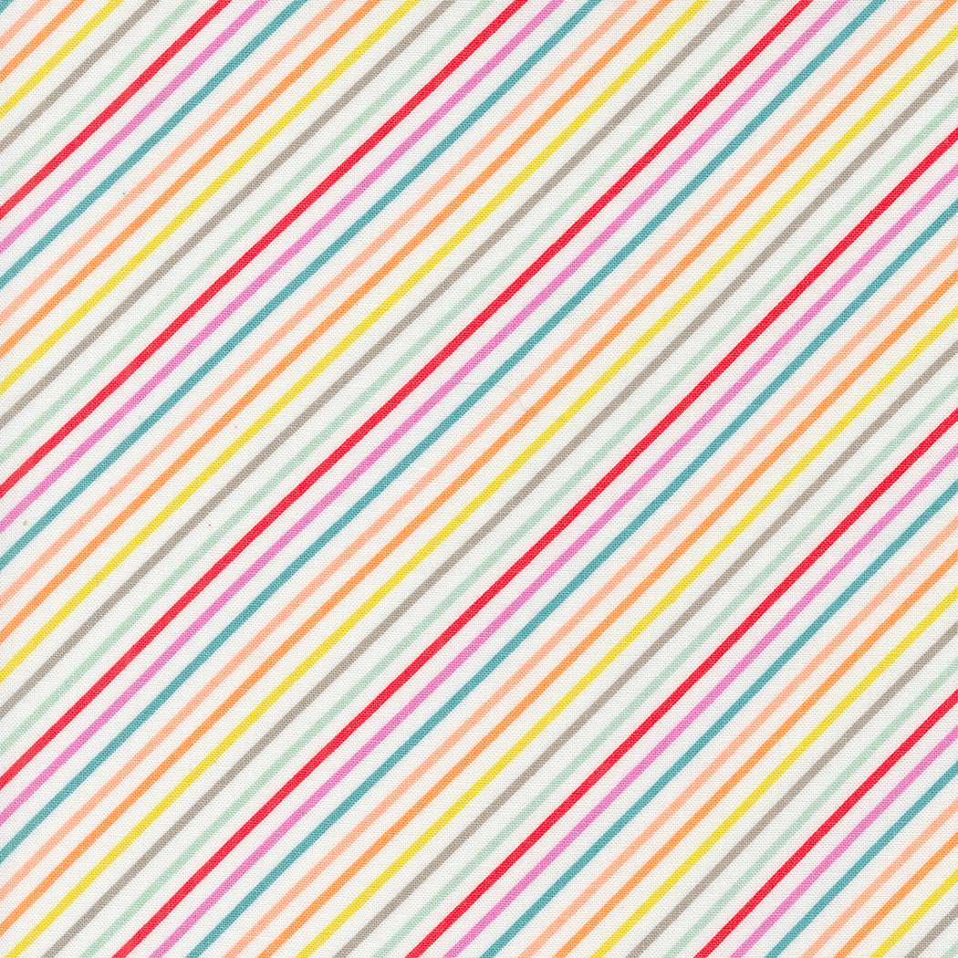 Laguna Sunrise Stripe Off White M3768711 by Sherri and Chelsi for Moda Fabrics (sold in 25cm increments)