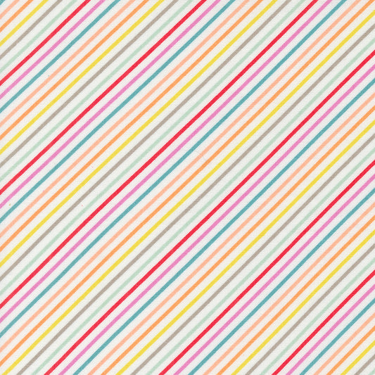 Laguna Sunrise Stripe Off White M3768711 by Sherri and Chelsi for Moda Fabrics (sold in 25cm increments)