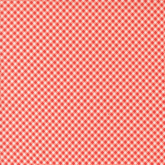 Raspberry Summer Gingham Carnation M3769712 by Sherri & Chelsi for Moda Fabrics (sold in 25cm increments)