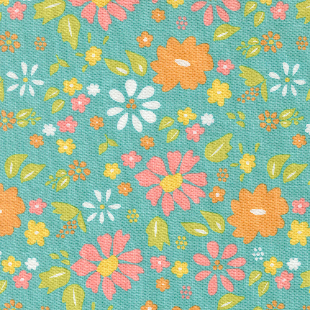 Delightfully Yours Wildflower Poolside M3770018 by Sherri and Chelsi for Moda Fabrics (sold in 25cm increments)