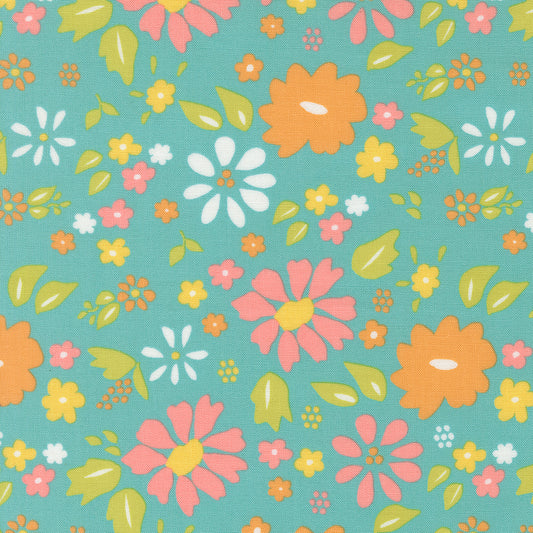 Delightfully Yours Wildflower Poolside M3770018 by Sherri and Chelsi for Moda Fabrics (sold in 25cm increments)