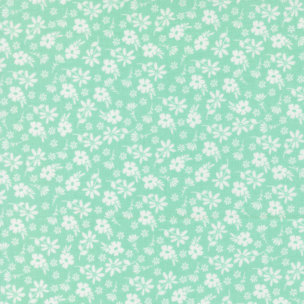 Delightfully Yours Blossoms Aqua M3770117 by Sherri and Chelsi for Moda Fabrics (sold in 25cm increments)