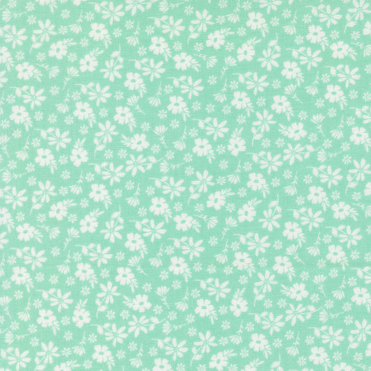 Delightfully Yours Blossoms Aqua M3770117 by Sherri and Chelsi for Moda Fabrics (sold in 25cm increments)