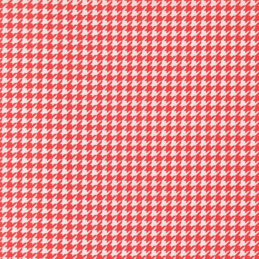 Delightfully Yours Houndstooth Geranium M3770216 by Sherri and Chelsi for Moda Fabrics (sold in 25cm increments)