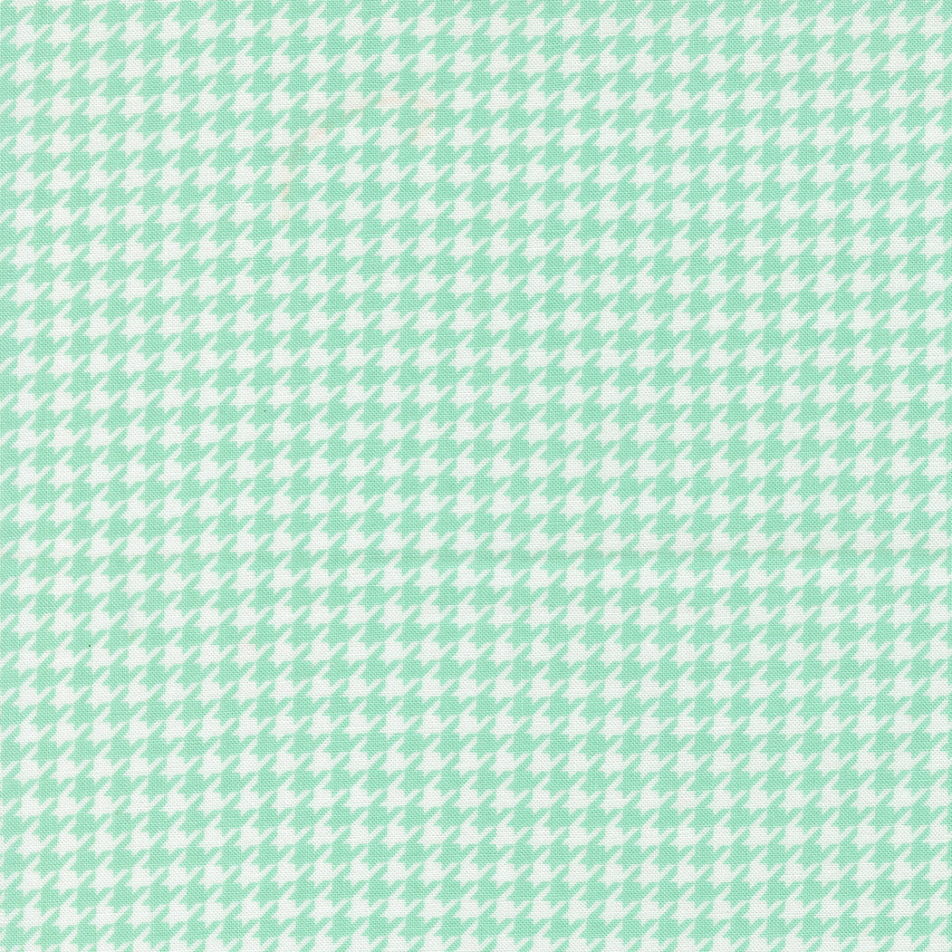 Delightfully Yours Houndstooth Aqua M3770217 by Sherri and Chelsi for Moda Fabrics (sold in 25cm increments)