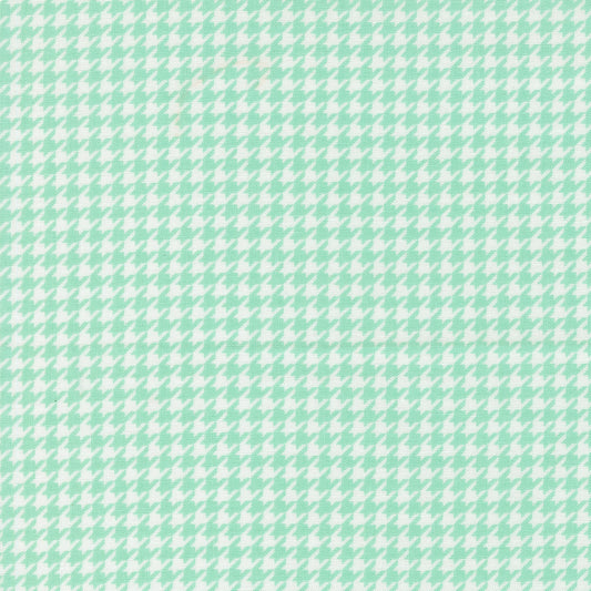 Delightfully Yours Houndstooth Aqua M3770217 by Sherri and Chelsi for Moda Fabrics (sold in 25cm increments)