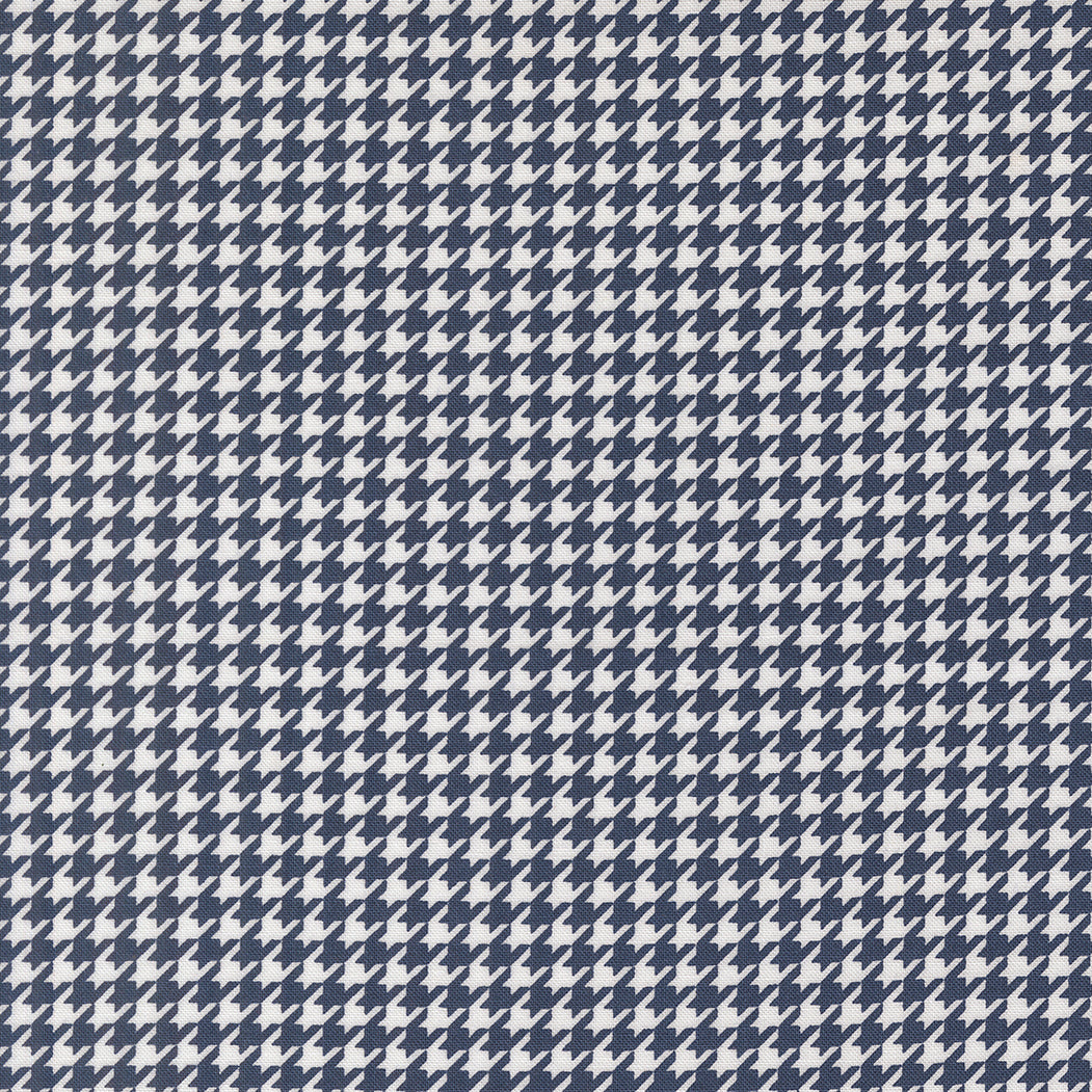 Delightfully Yours Houndstooth Navy M3770219 by Sherri and Chelsi for Moda Fabrics (sold in 25cm increments)