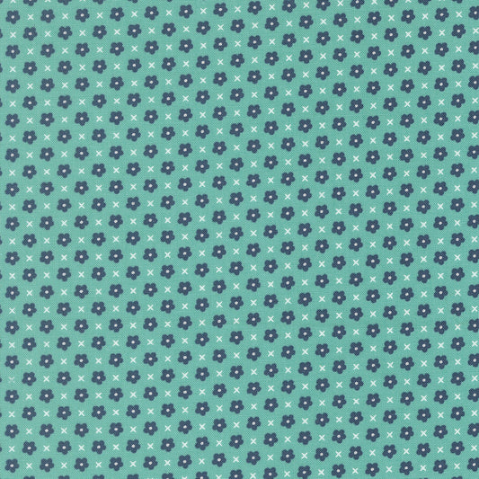 Delightfully Yours Blooms M3770318 Poolside by Sherri and Chelsi for Moda Fabrics (sold in 25cm increments)