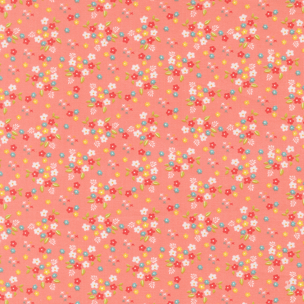 Delightfully Yours Posie Carnation M3770515 Poolside by Sherri and Chelsi for Moda Fabrics (sold in 25cm increments)