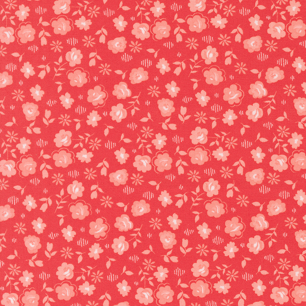 Delightfully Yours Floral Geranium M3770616 by Sherri and Chelsi for Moda Fabrics (sold in 25cm increments)