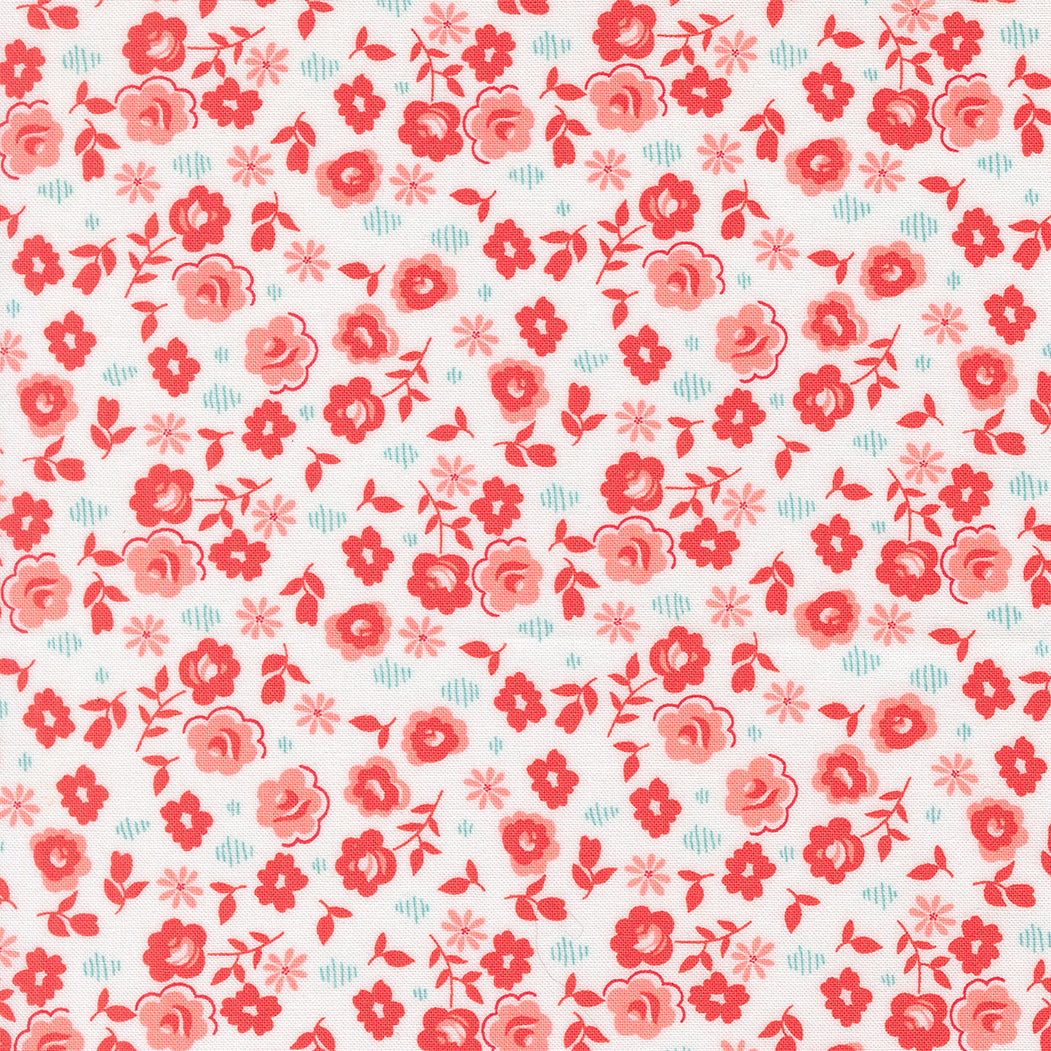 Delightfully Yours Floral Cloud Geranium M3770621 by Sherri and Chelsi for Moda Fabrics (sold in 25cm increments)