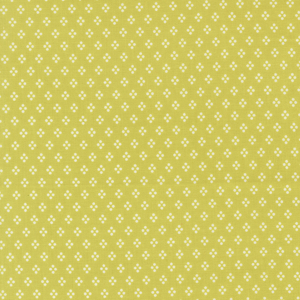 Delightfully Yours Dots Chartreuse M3770714 by Sherri and Chelsi for Moda Fabrics (sold in 25cm increments)