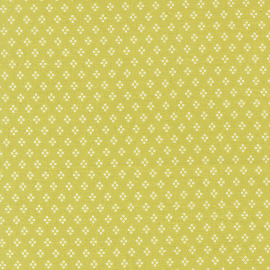 Delightfully Yours Dots Chartreuse M3770714 by Sherri and Chelsi for Moda Fabrics (sold in 25cm increments)