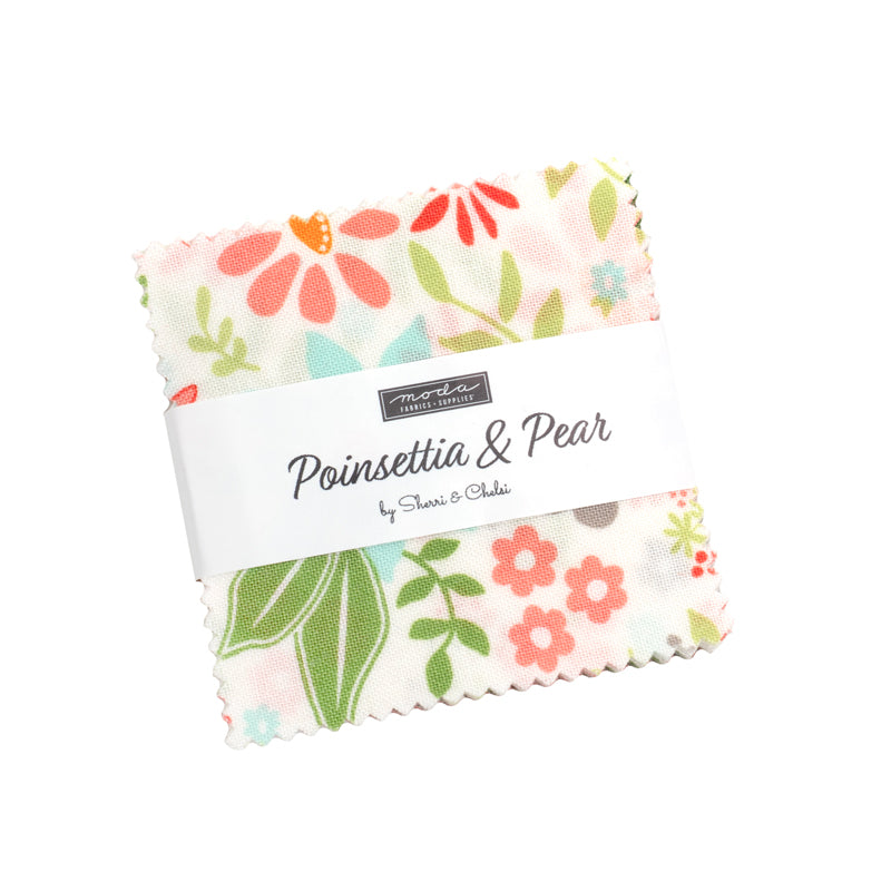 Poinsettia & Pear Mini Charm Pack by Sherri & Chelsi for Moda fabrics