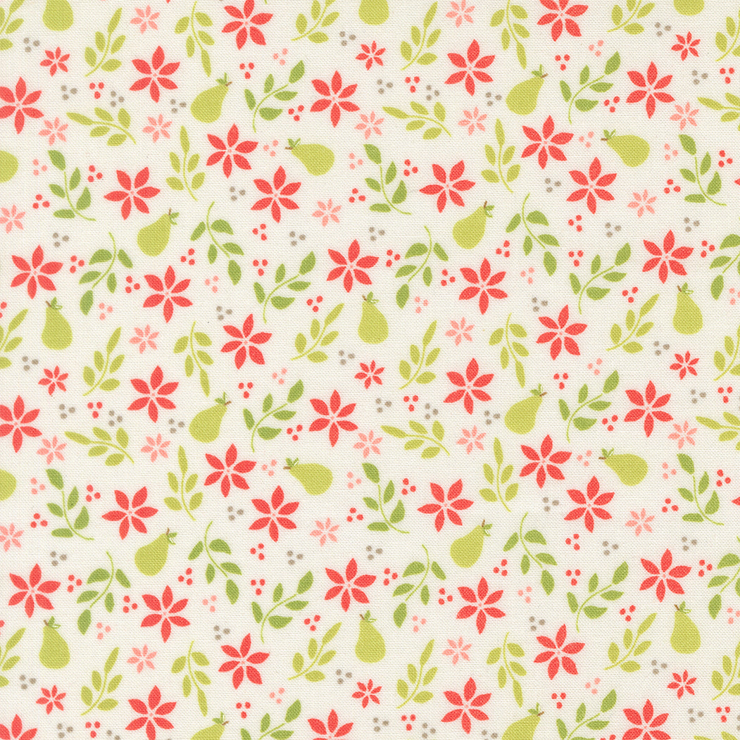 Poinsettia & Pear Pear Floral Cloud M3771111 by Sherri & Chelsi for Moda fabrics (sold in 25cm increments)