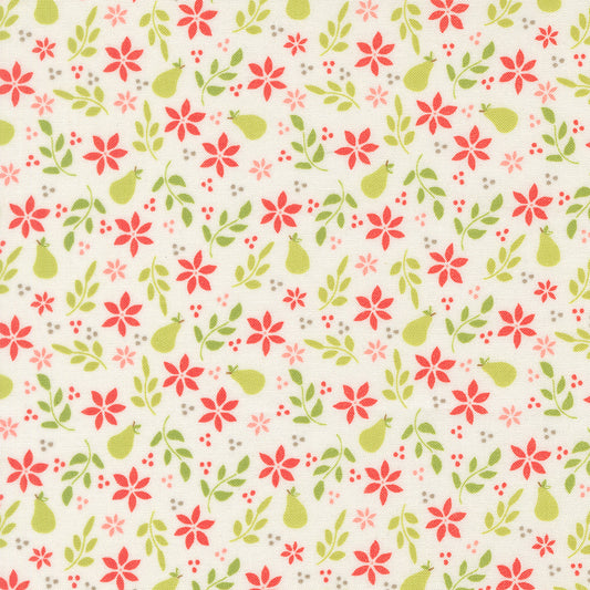 Poinsettia & Pear Pear Floral Cloud M3771111 by Sherri & Chelsi for Moda fabrics (sold in 25cm increments)
