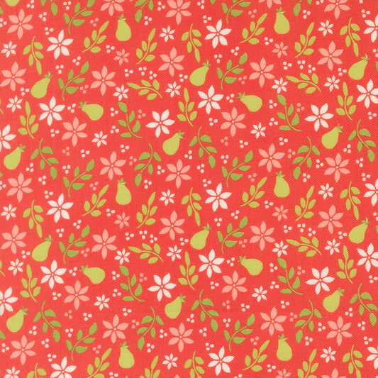 Poinsettia & Pear Pear Floral Geranium M3771116 by Sherri & Chelsi for Moda fabrics (sold in 25cm increments)