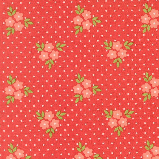Poinsettia & Pear Bouquet Geranium M3771216 by Sherri & Chelsi for Moda fabrics (sold in 25cm increments)