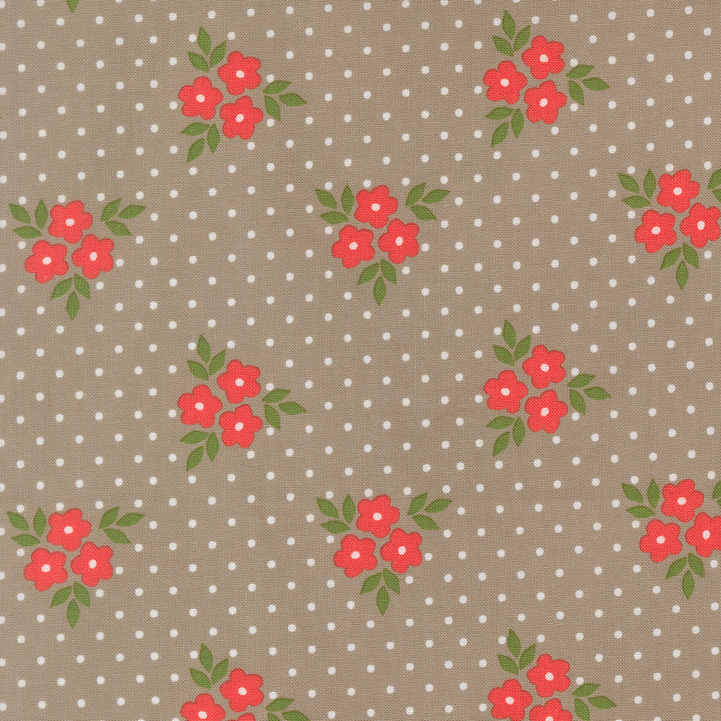 Poinsettia & Pear Bouquet Stone M3771217 by Sherri & Chelsi for Moda fabrics (sold in 25cm increments)