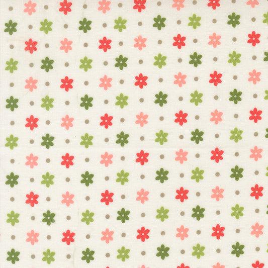 Poinsettia & Pear Daisy Dot Cloud M3771311 by Sherri & Chelsi for Moda fabrics (sold in 25cm increments)