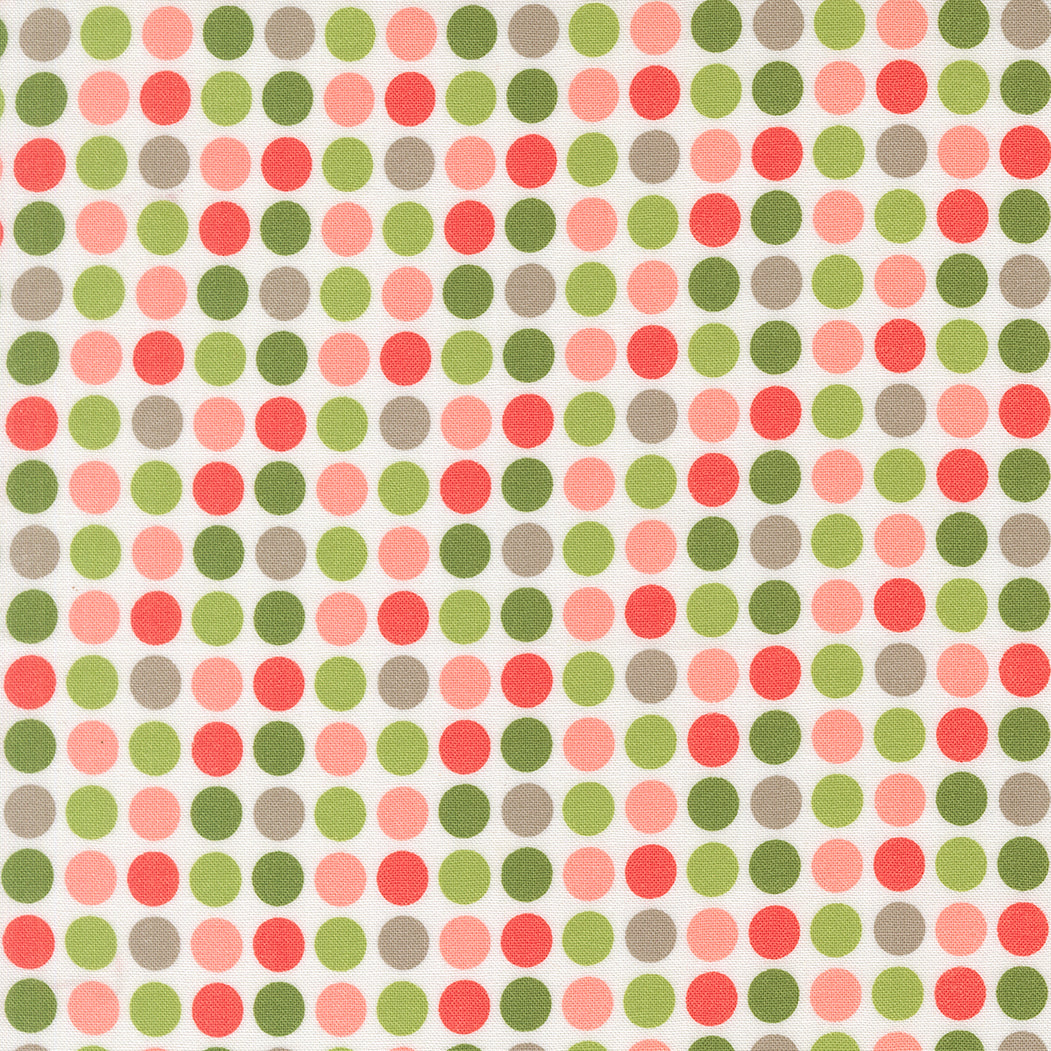 Poinsettia & Pear Dots Cloud M3771411 by Sherri & Chelsi for Moda fabrics (sold in 25cm increments)