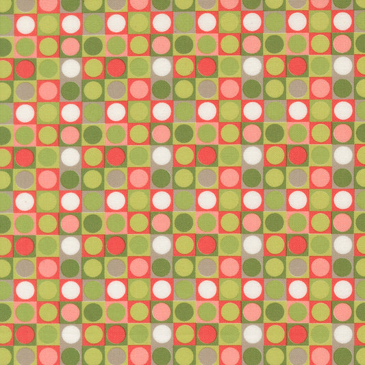 Poinsettia & Pear Dots Evergreen M3771414 by Sherri & Chelsi for Moda fabrics (sold in 25cm increments)