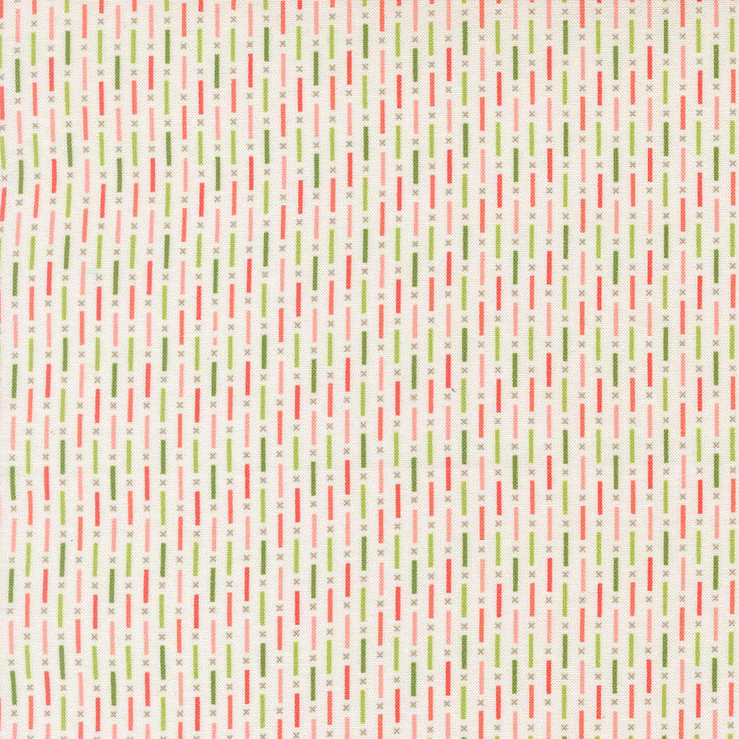 Poinsettia & Pear Candy Stripe Cloud M3771511 by Sherri & Chelsi for Moda fabrics (sold in 25cm increments)