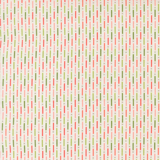Poinsettia & Pear Candy Stripe Cloud M3771511 by Sherri & Chelsi for Moda fabrics (sold in 25cm increments)