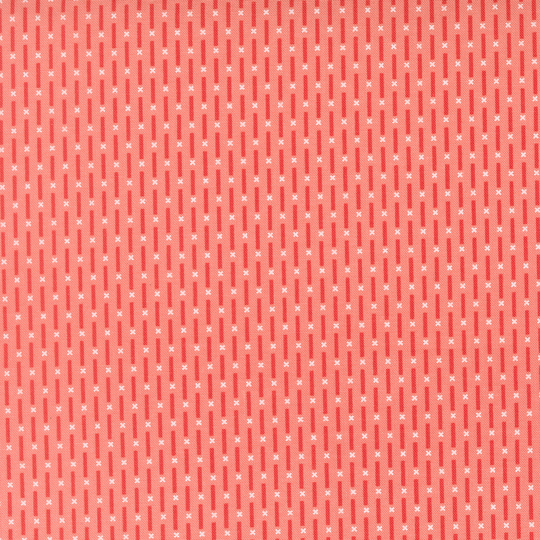 Poinsettia & Pear Candy Stripe Carnation M3771515 by Sherri & Chelsi for Moda fabrics (sold in 25cm increments)