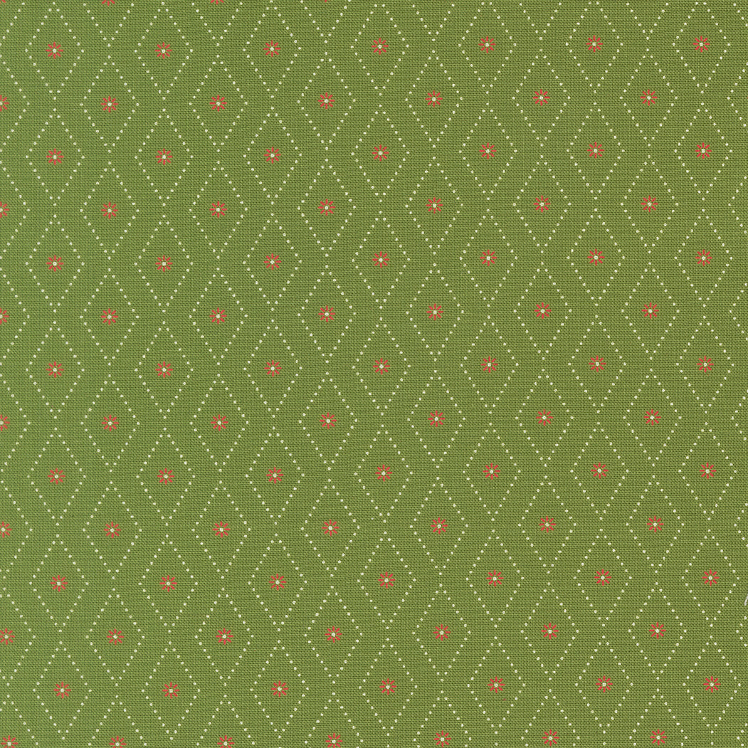 Poinsettia & Pear Argyle Evergreen M3771614 by Sherri & Chelsi for Moda fabrics (sold in 25cm increments)