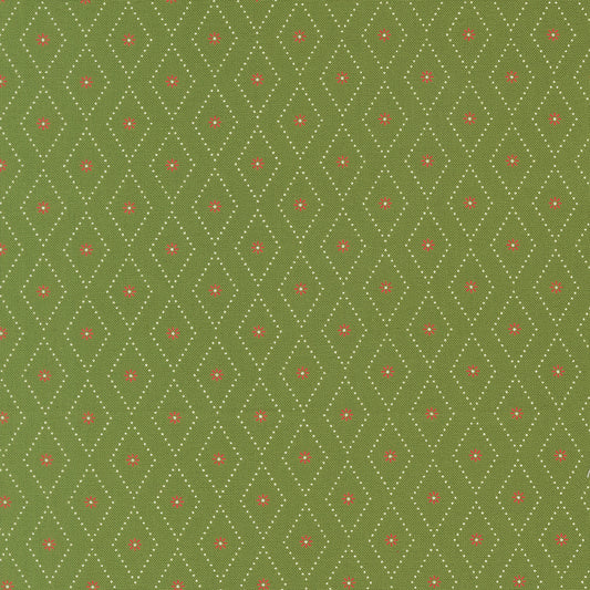 Poinsettia & Pear Argyle Evergreen M3771614 by Sherri & Chelsi for Moda fabrics (sold in 25cm increments)
