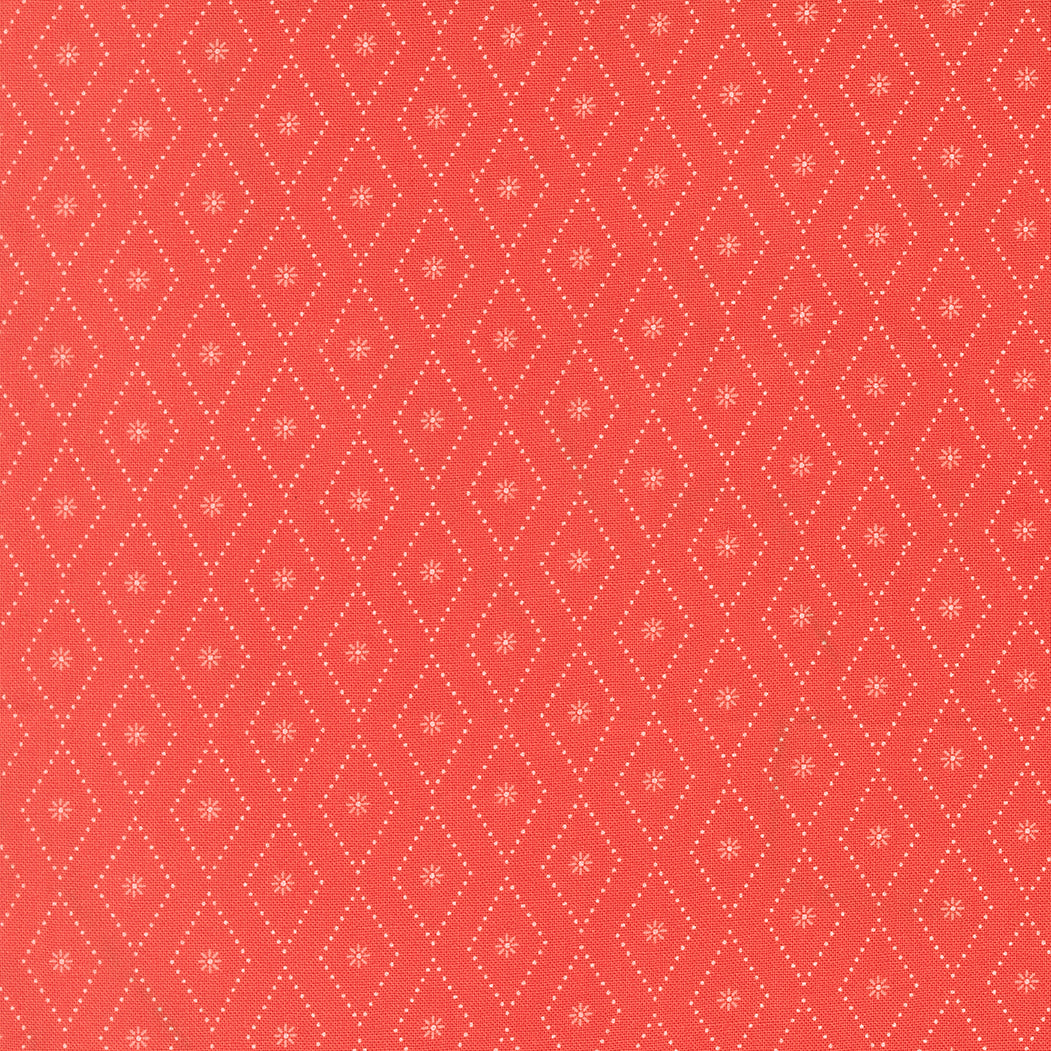 Poinsettia & Pear Argyle Geranium M3771616 by Sherri & Chelsi for Moda fabrics (sold in 25cm increments)