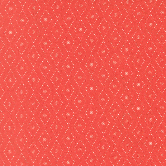 Poinsettia & Pear Argyle Geranium M3771616 by Sherri & Chelsi for Moda fabrics (sold in 25cm increments)