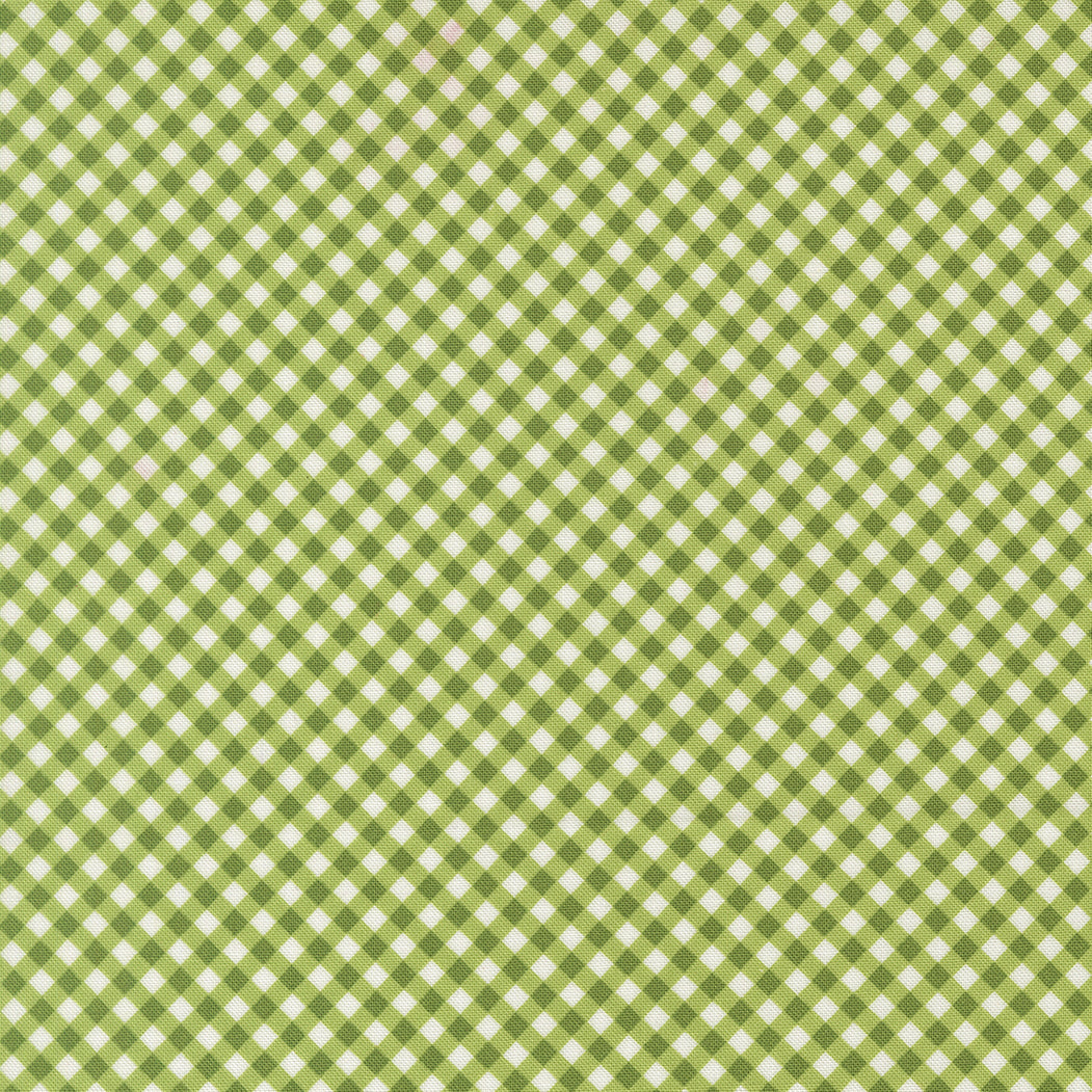 Poinsettia & Pear Gingham Fresh Grass M3771713 by Sherri & Chelsi for Moda fabrics (sold in 25cm increments)
