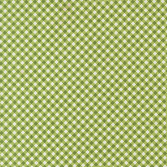 Poinsettia & Pear Gingham Fresh Grass M3771713 by Sherri & Chelsi for Moda fabrics (sold in 25cm increments)